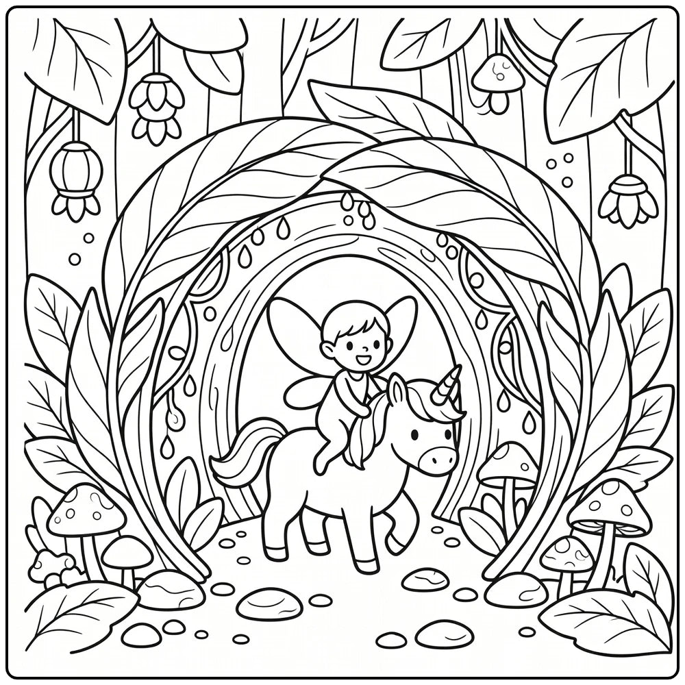 10+ Unicorn Fairy Coloring Pages