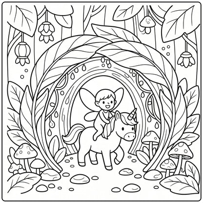 10+ Unicorn Fairy Coloring Pages