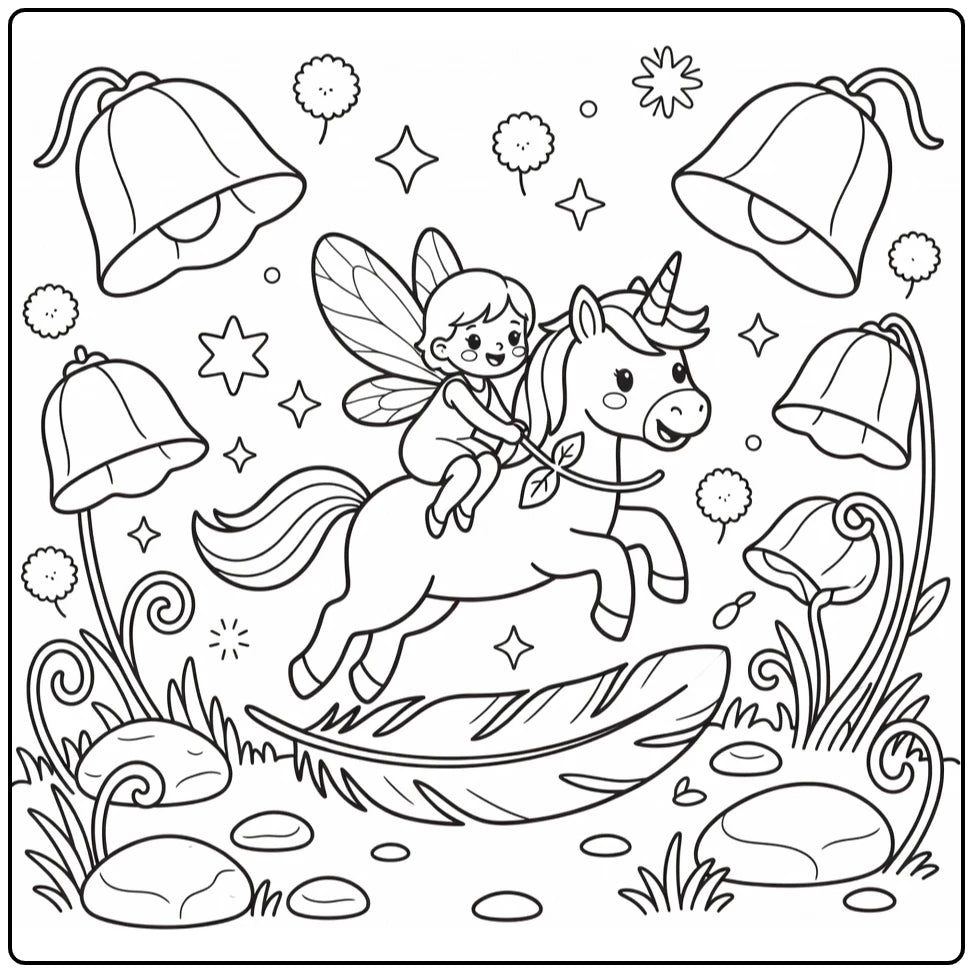 10+ Unicorn Fairy Coloring Pages