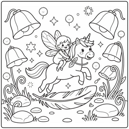 10+ Unicorn Fairy Coloring Pages