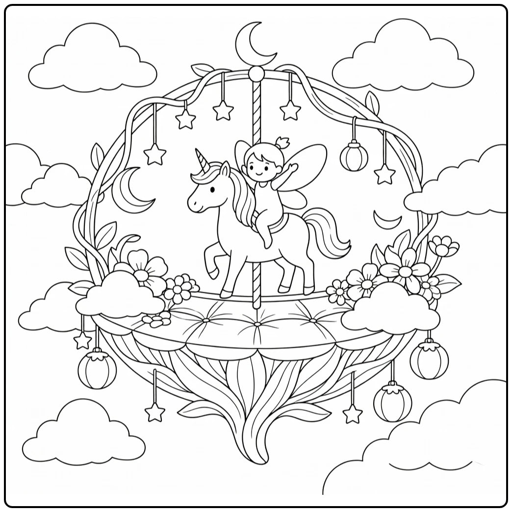 10+ Unicorn Fairy Coloring Pages