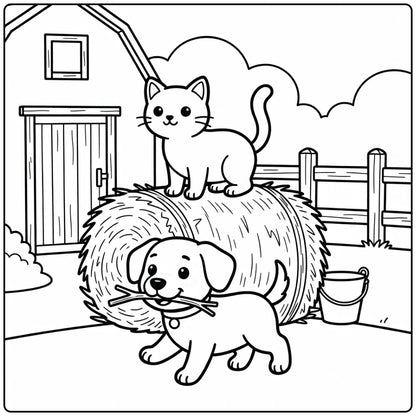 50+ Cat and Dog Coloring Pages: Download & Print