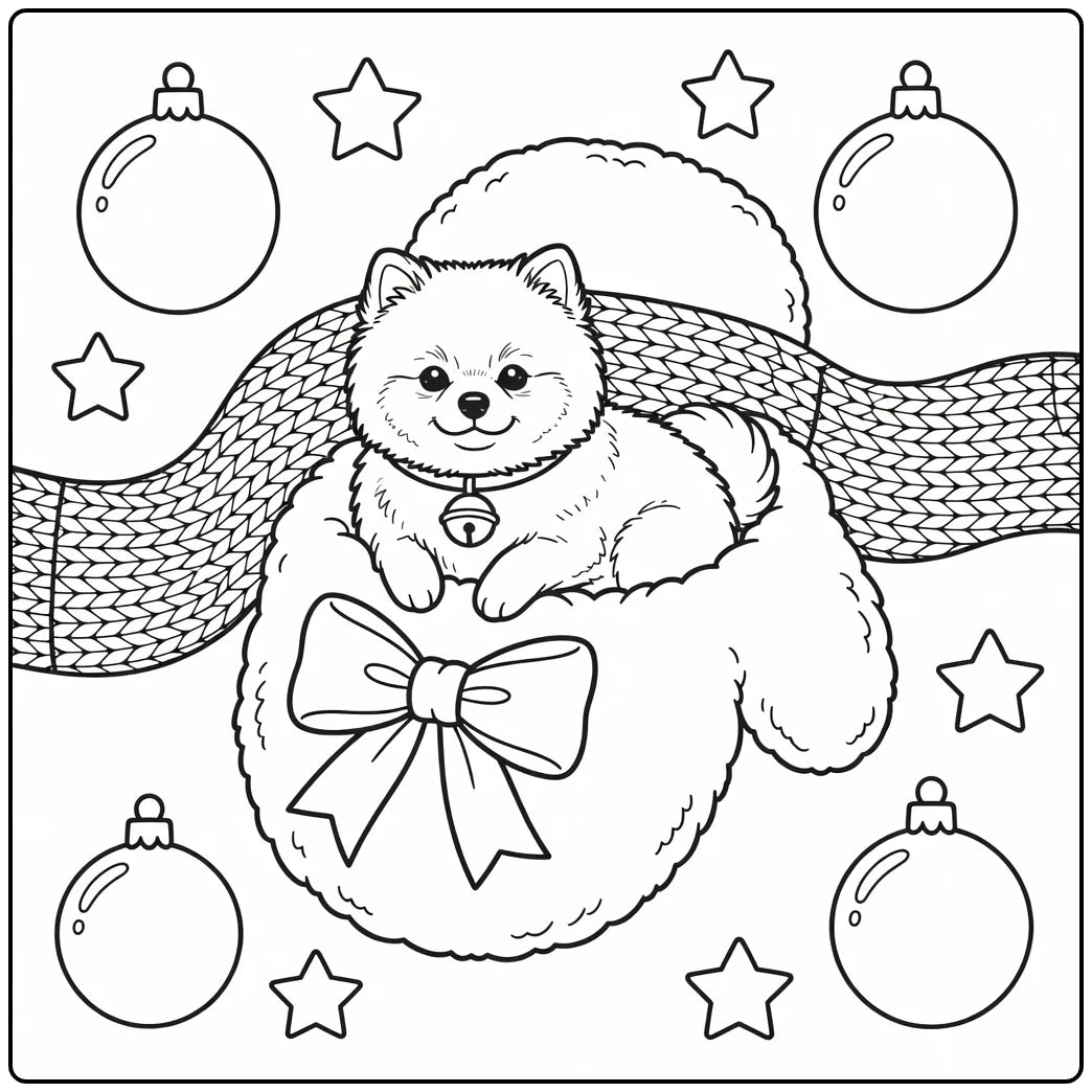 30 Christmas Dog Coloring Pages: Printable PDFs To Print