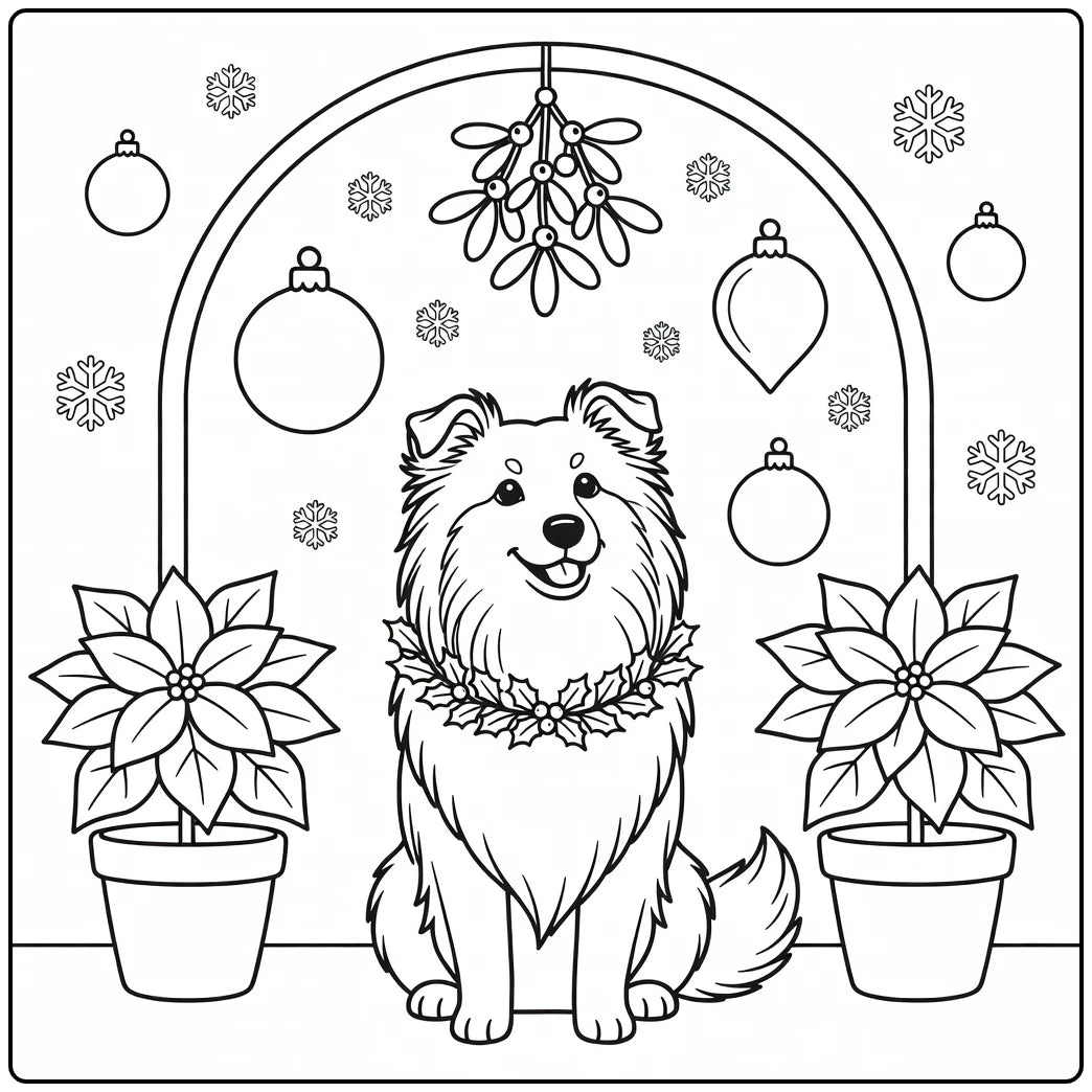30 Christmas Dog Coloring Pages: Printable PDFs To Print