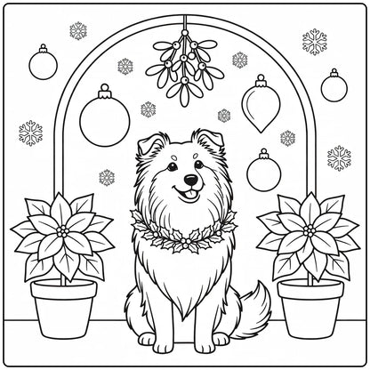 30 Christmas Dog Coloring Pages: Printable PDFs To Print
