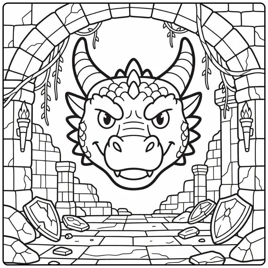 10+ Dragon Head Coloring Pages