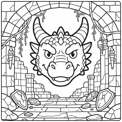 10+ Dragon Head Coloring Pages
