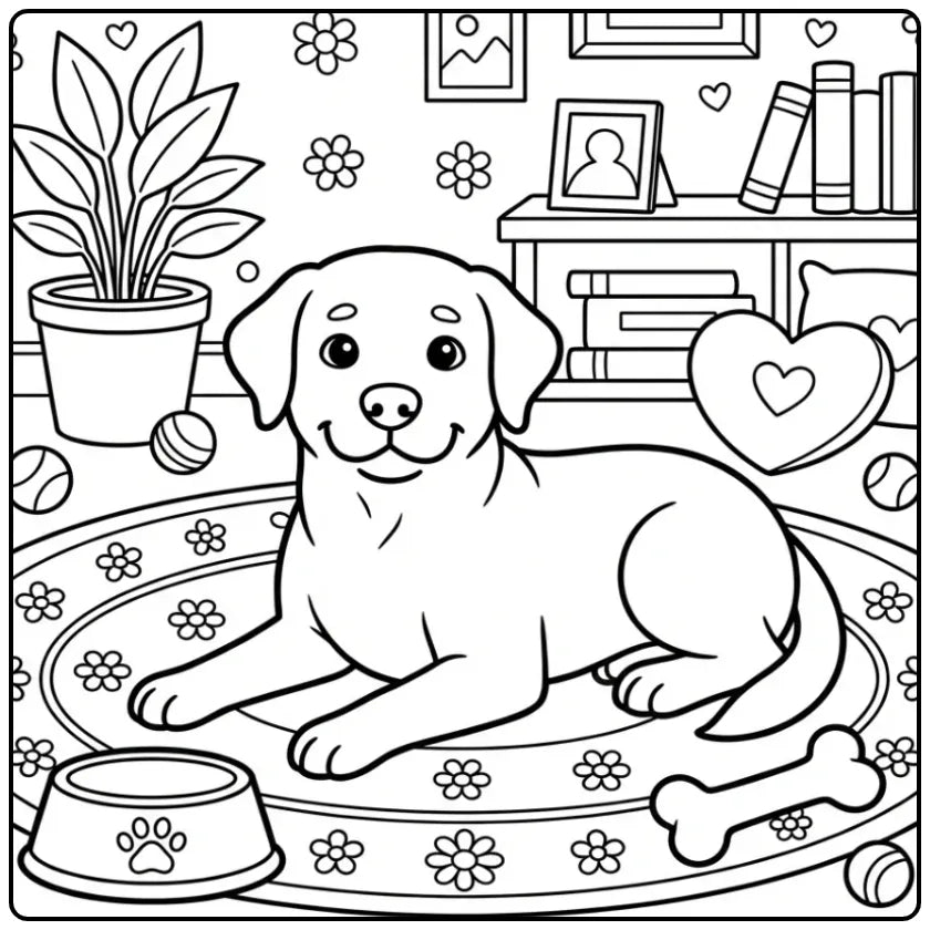 40 Labrador Retriever Coloring Pages: Printable PDF To Print