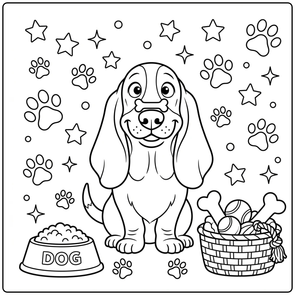40 Basset Hound Coloring Pages: Printable PDFs To Print