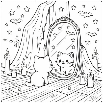 50+ Halloween Cat Coloring Pages: Instant PDF Downloads