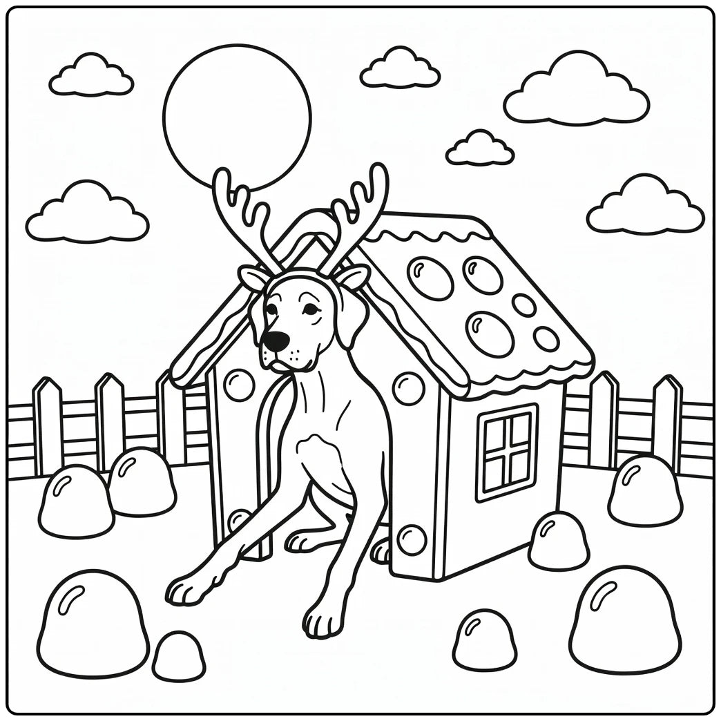 30 Christmas Dog Coloring Pages: Printable PDFs To Print