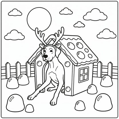 30 Christmas Dog Coloring Pages: Printable PDFs To Print