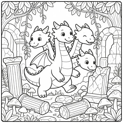 10+ Hydra Dragon Coloring Pages