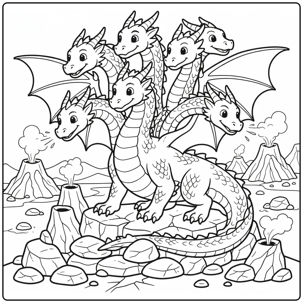 10+ Hydra Dragon Coloring Pages