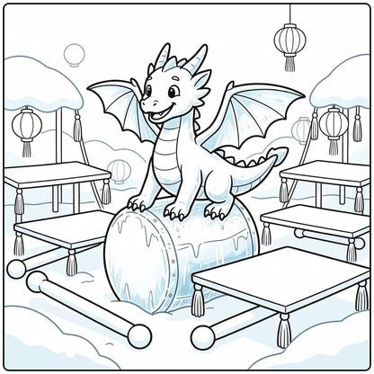 10+ Ice Dragon Coloring Pages
