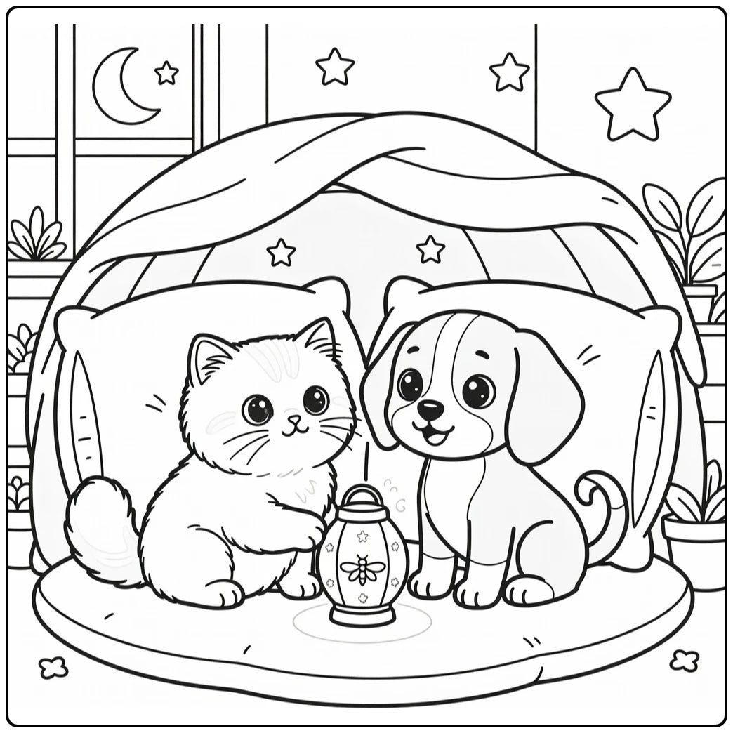 50+ Cat and Dog Coloring Pages: Download & Print