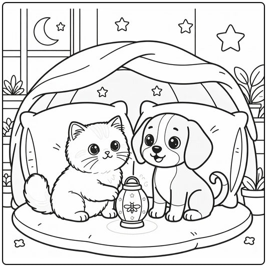50+ Cat and Dog Coloring Pages: Download & Print