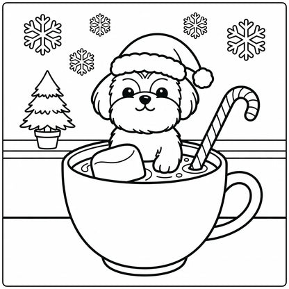 30 Christmas Dog Coloring Pages: Printable PDFs To Print