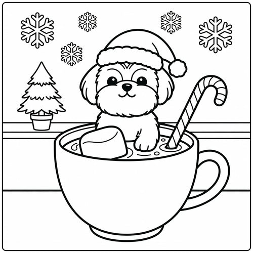 30 Christmas Dog Coloring Pages: Printable PDFs To Print