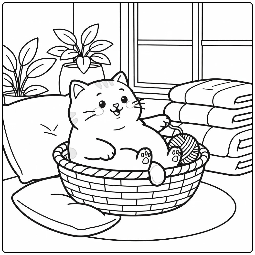 +60 Cat Coloring Pages Bundle : Printable PDFs To Print (Pack 4)