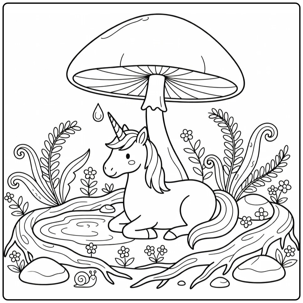 10 Lying Unicorn Coloring Pages