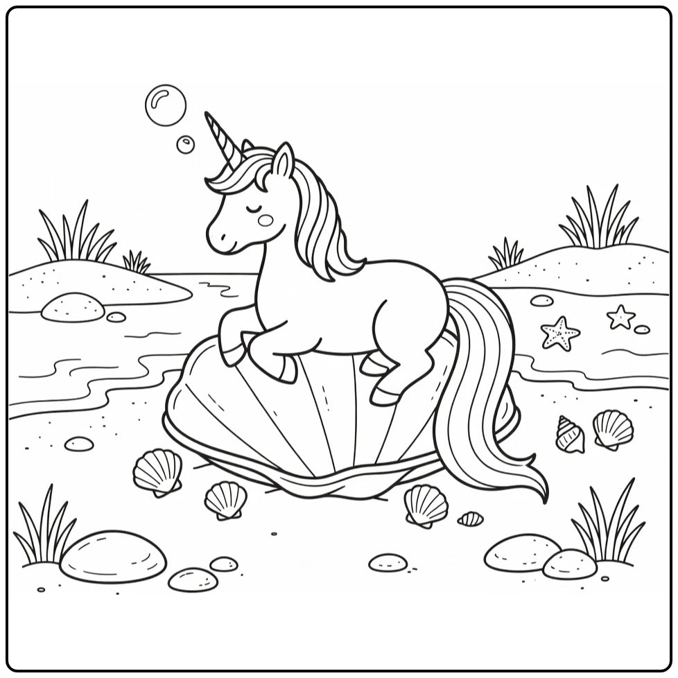 10 Lying Unicorn Coloring Pages