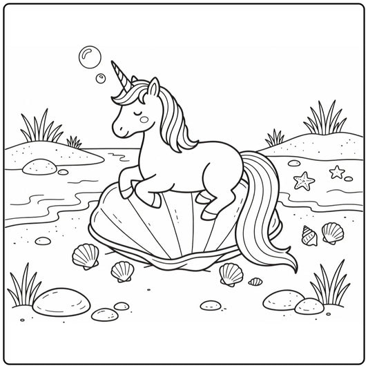 10 Lying Unicorn Coloring Pages