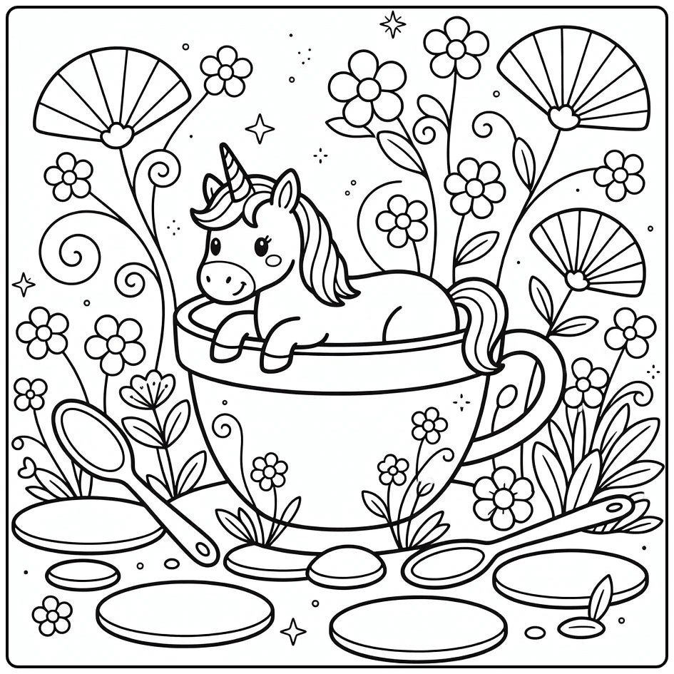10 Lying Unicorn Coloring Pages
