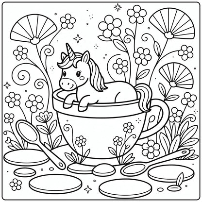 10 Lying Unicorn Coloring Pages