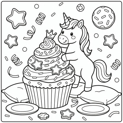 20+ Unicorn Food Coloring Pages
