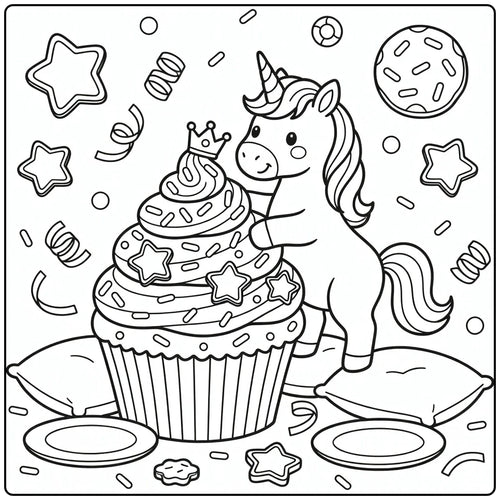 20+ Unicorn Food Coloring Pages
