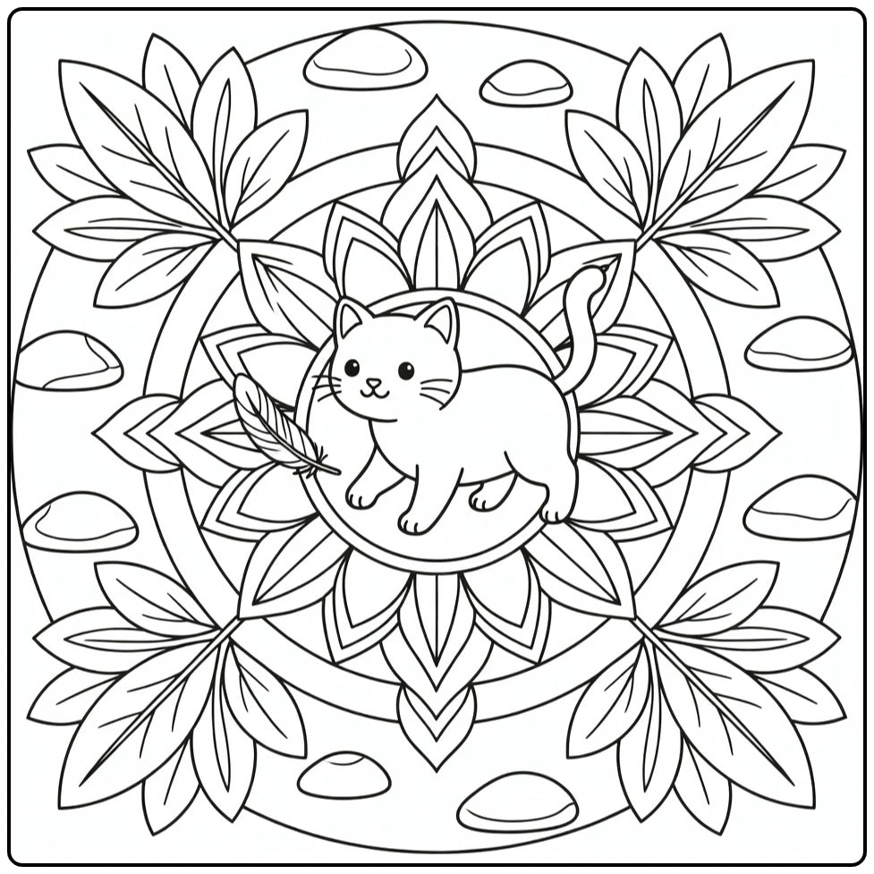 30 Mandala Cats Coloring Pages: Printable PDFs To Print