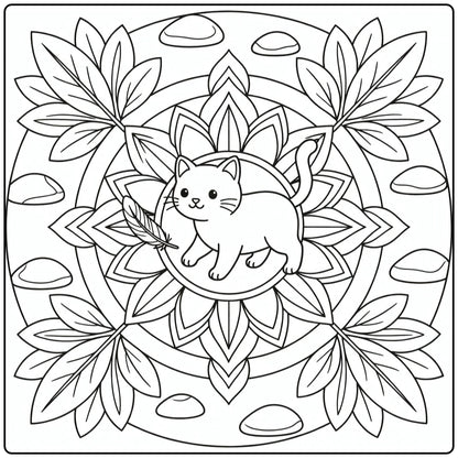 30 Mandala Cats Coloring Pages: Printable PDFs To Print