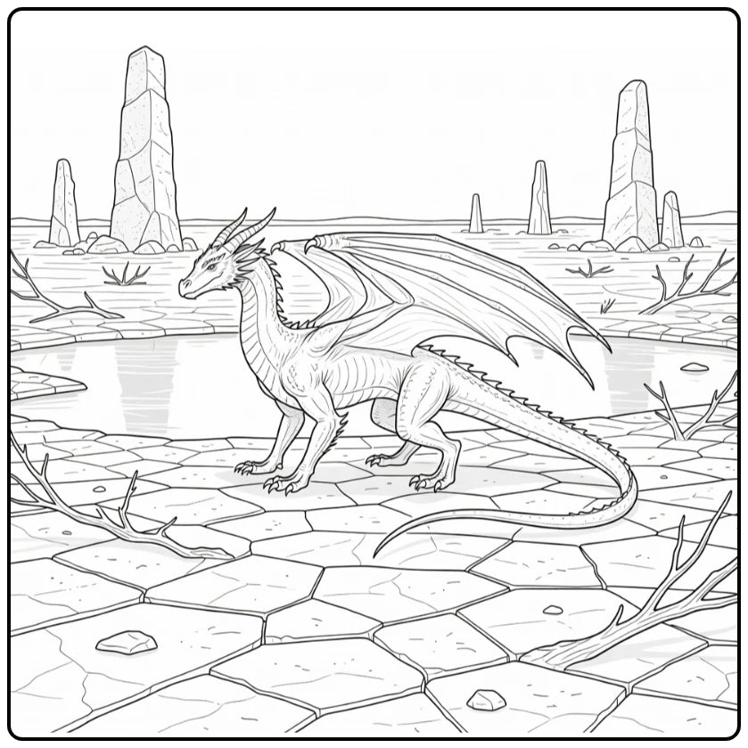 40+ Realistic Dragon Coloring Pages