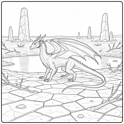 40+ Realistic Dragon Coloring Pages