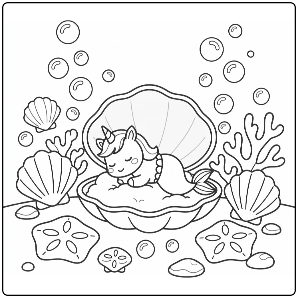 30+ Unicorn Mermaid Coloring Pages