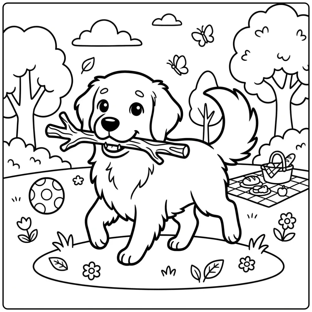 40 Golden Retriever Coloring Pages: Printable PDFs To Print