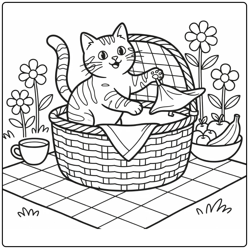 +60 Cat Coloring Pages Bundle : Printable PDFs To Print (Pack 4)