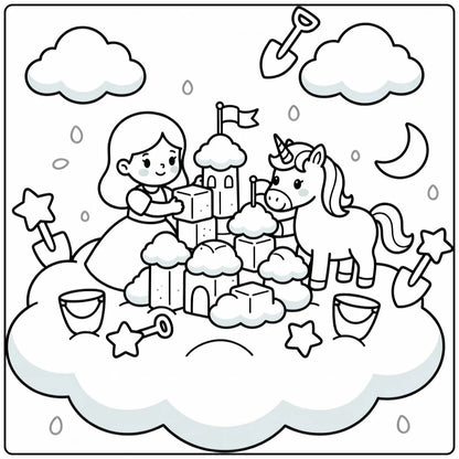 20 Princess and Unicorn Coloring Pages