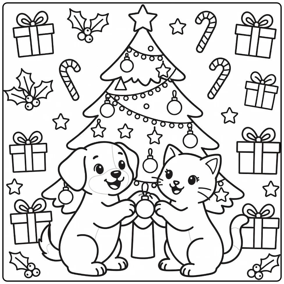 50+ Cat and Dog Coloring Pages: Download & Print