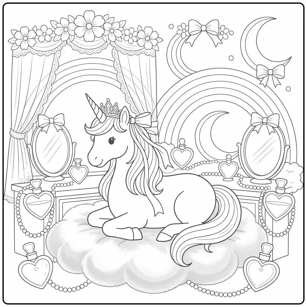 30+ Rainbow Unicorn Coloring Pages