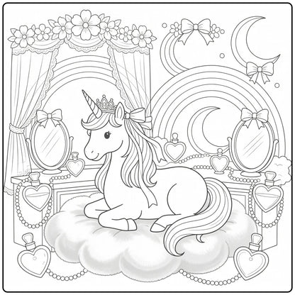 30+ Rainbow Unicorn Coloring Pages