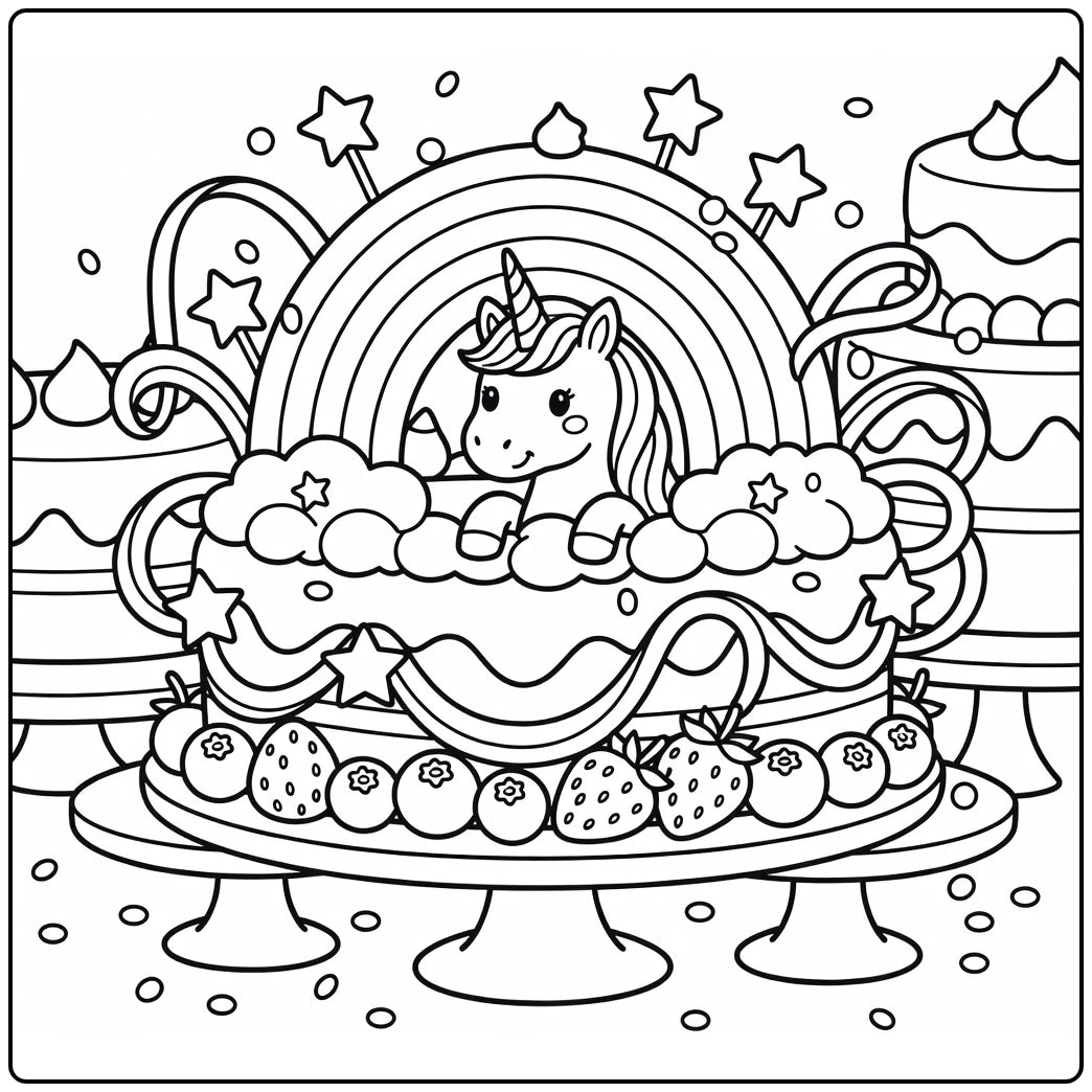 30+ Rainbow Unicorn Coloring Pages