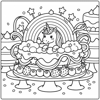 30+ Rainbow Unicorn Coloring Pages