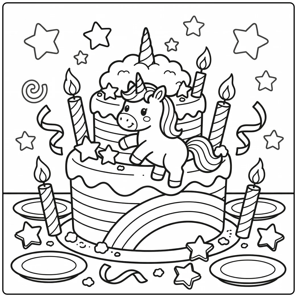 30+ Rainbow Unicorn Coloring Pages