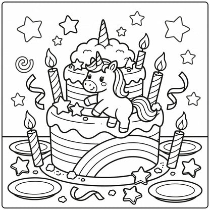 30+ Rainbow Unicorn Coloring Pages