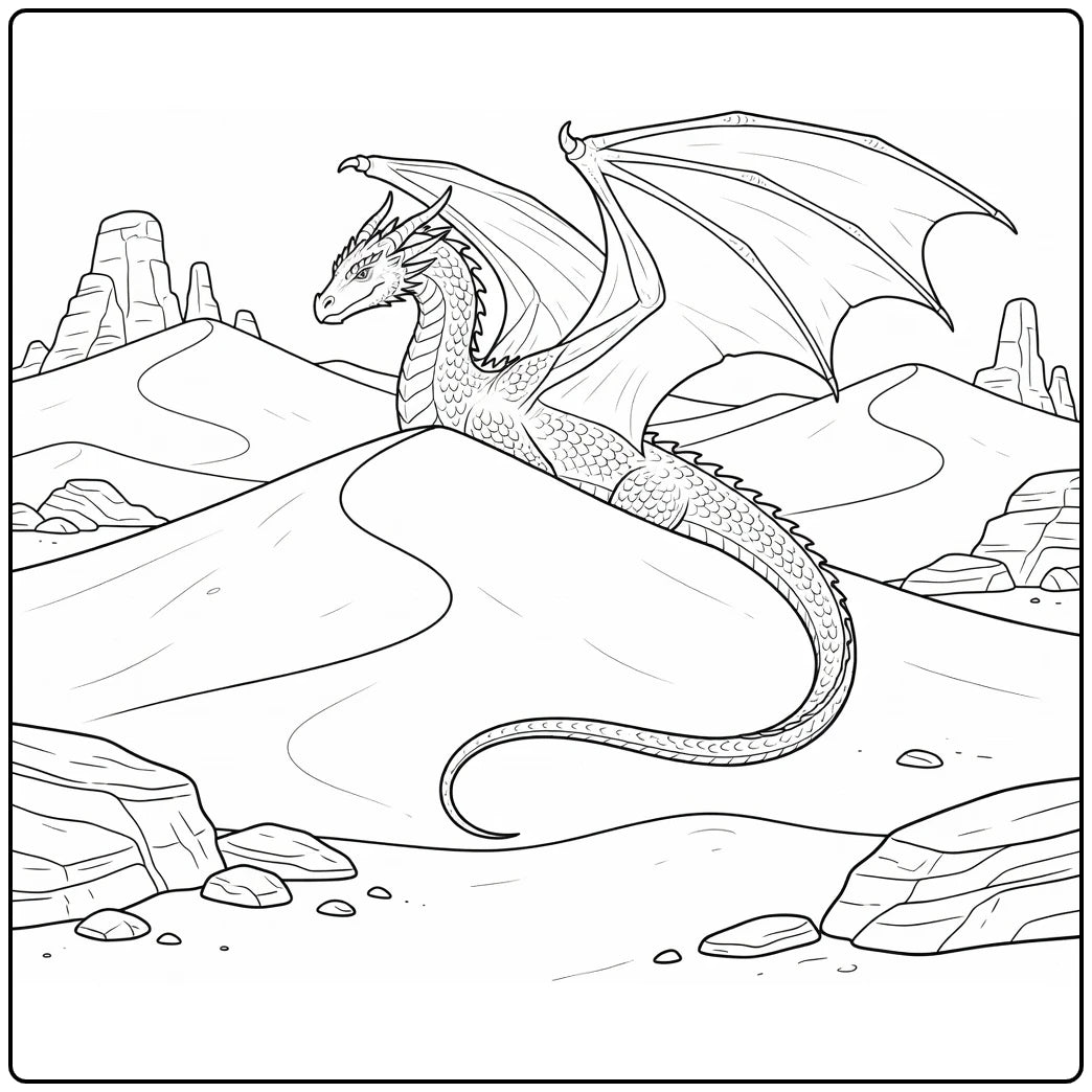 40+ Realistic Dragon Coloring Pages