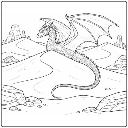 40+ Realistic Dragon Coloring Pages