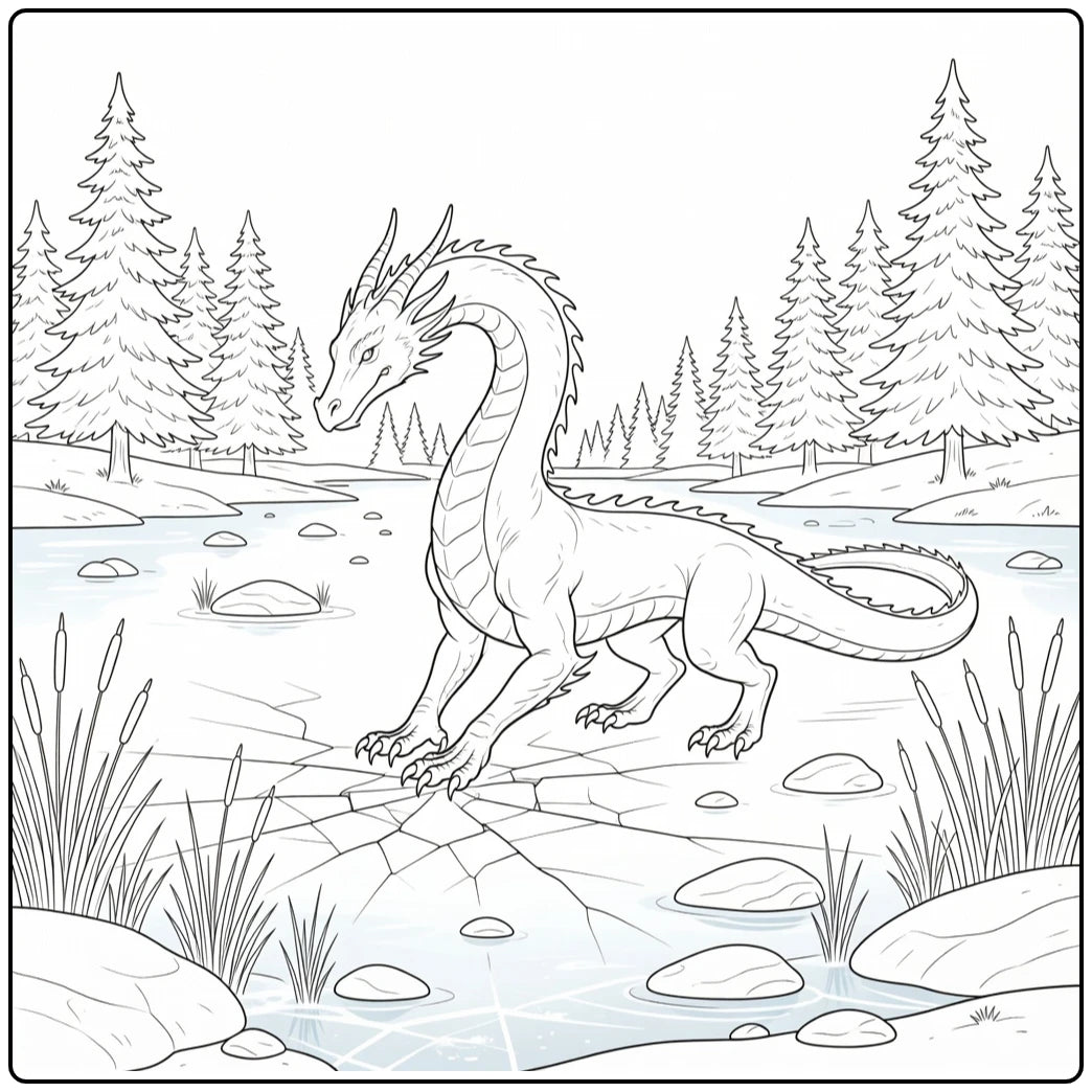 40+ Realistic Dragon Coloring Pages