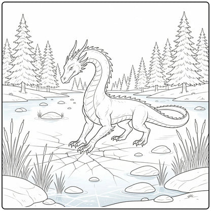 40+ Realistic Dragon Coloring Pages